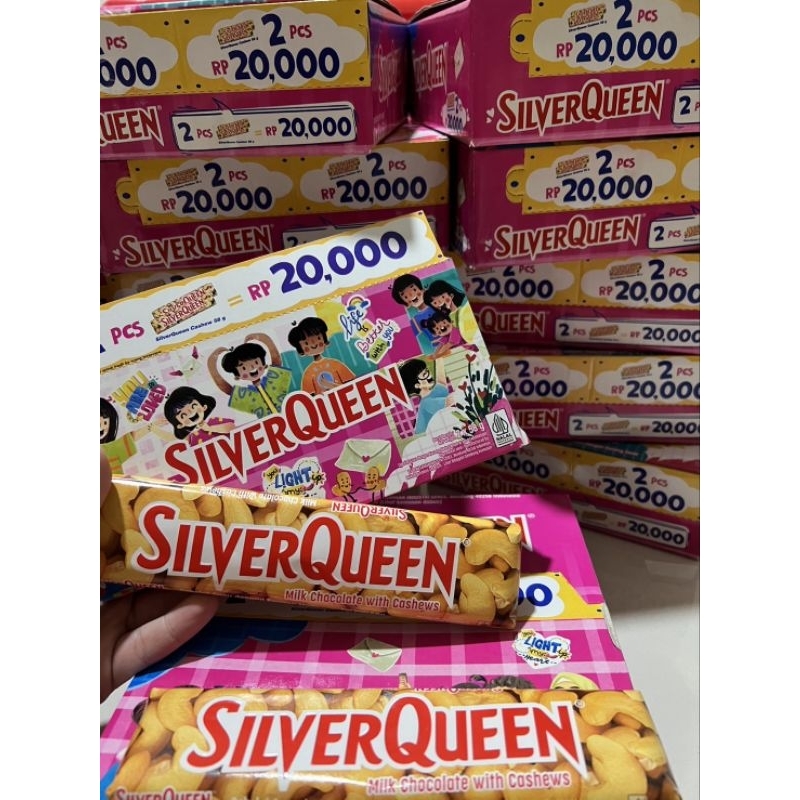 

Silverqueen 58gr coklat valentine cashew mede cokelat silverqueen satuan coklat kacang