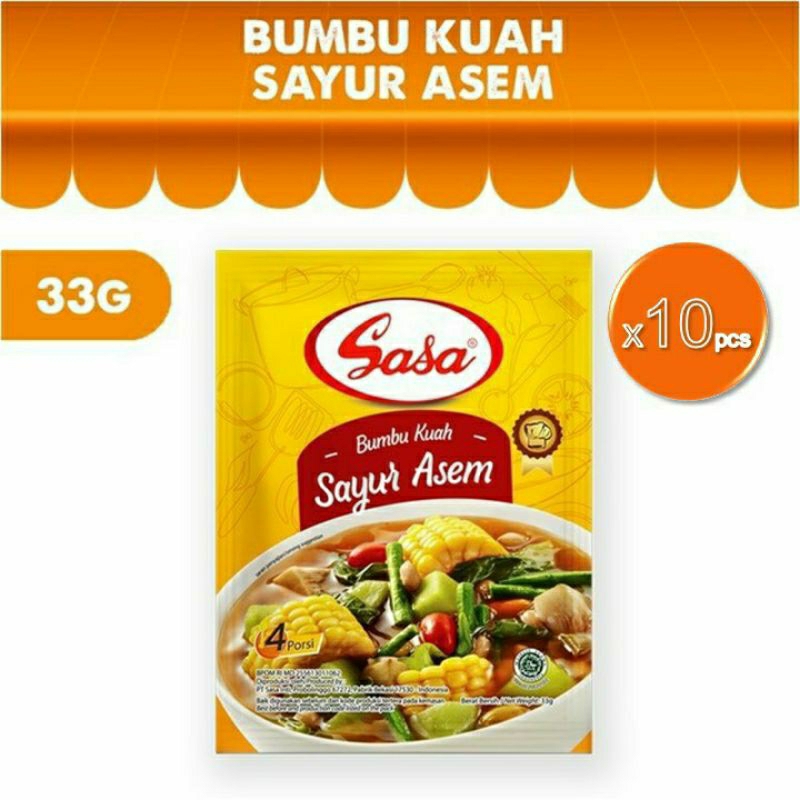 

Sasa Bumbu Kuah Sayur Asem 33 gr x 10pcs