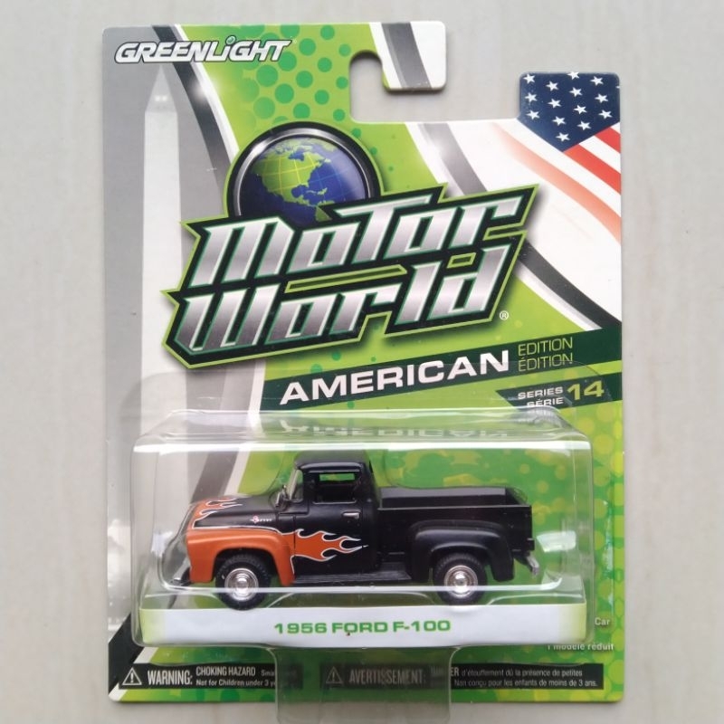 Greenlight 1956 Ford F-100 Flames Motor World F100 American Edition