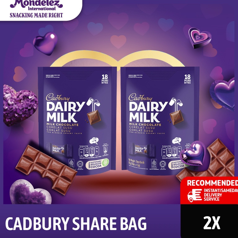 

Max Sale Cadbury Dairy Milk Cokelat Sharebag Isi 18 x 2