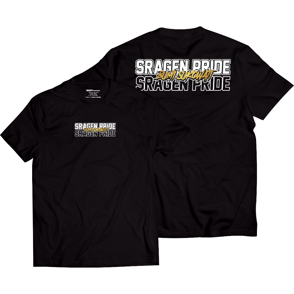 Kaos Sragen Pride Tshirt Sragen Bumi Sukowati Gold Version