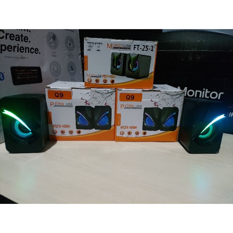 SPEAKER RGB USB PC KOMPUTER SPEAKER STEREO USB LAPTOP NOTEBOOK