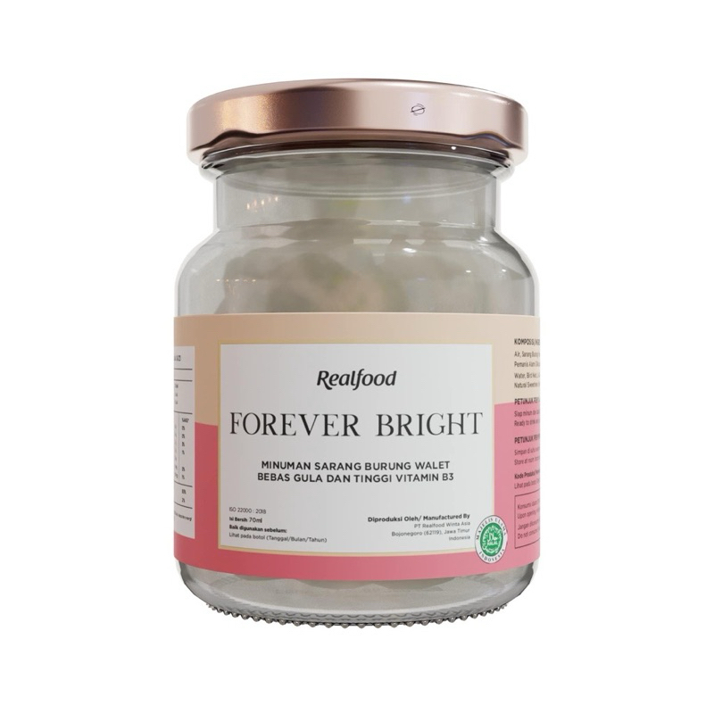

[BARU] REALFOOD FOREVER BRIGHT TRIAL ISI 6 - MINUMAN SARANG BURUNG WALET SKINCARE DARI DALAM