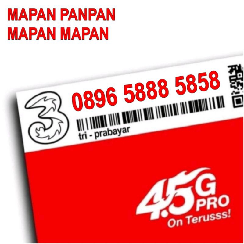 kartu 3 cantik prabayar 5757 5858 maju maju mapan mapan
