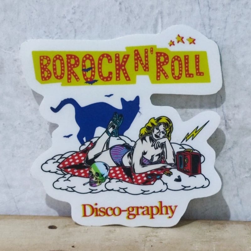 Stiker BOROCK N' ROLL (Bahan Vinyl)