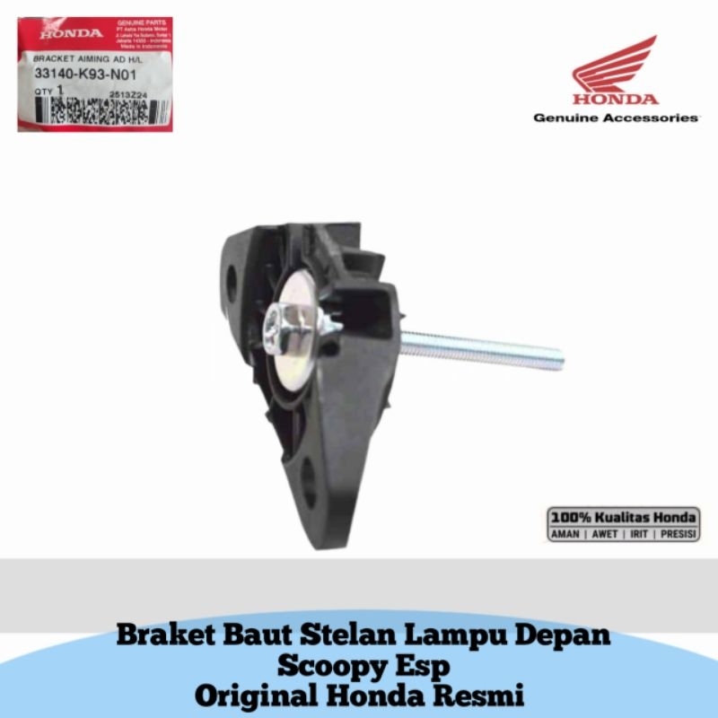 33140-K93-N01 Braket Baut Stelan Lampu Depan Scoopy Esp 2017 - 2020 RESMI