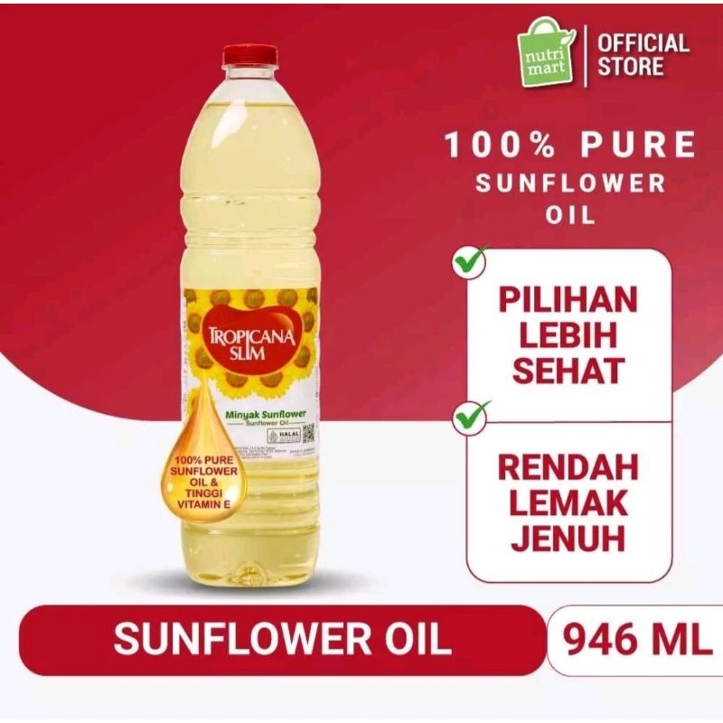 

Tropicana Slim Minyak Sunflower 946ml Kemasan Baru (1pcs)
