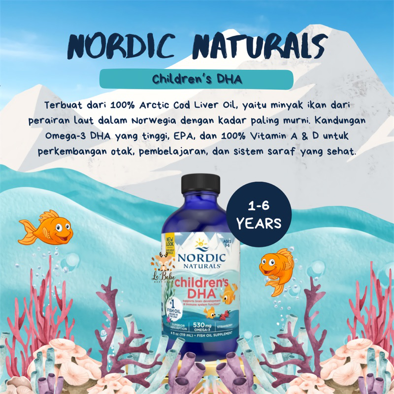 100% ORIGINAL NORDIC NATURALS CHILDREN DHA 119 ml