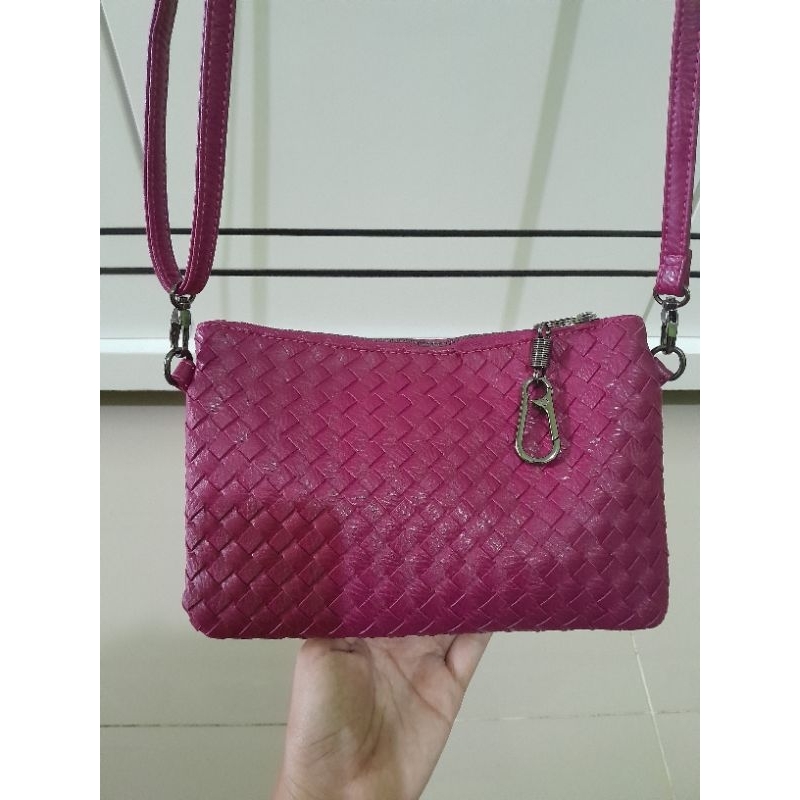 (PRELOVED KOLPRI) TAS WANITA / SLINGBAG ALA BOTTEGA ANYAM