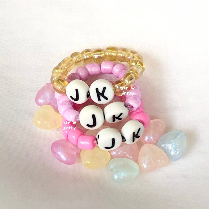 BTS JK Beads Ring [fanmade accessories cincin manik bangtan namjoon seokjin yoongi hoseok jimin taeh