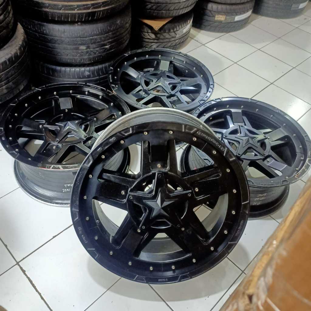 velg mobil second rockstar ring 20 pcd 6x139 buat pajero fortuner everes