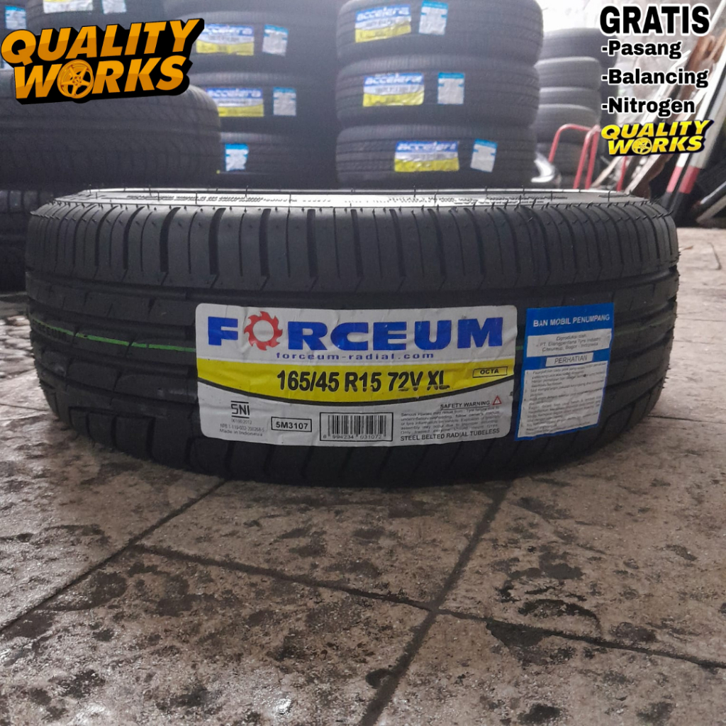 Ban racing Wuling Air Ev ring 15 ukuran 165 45 R15 - 165/45 R15 Forceum Octa