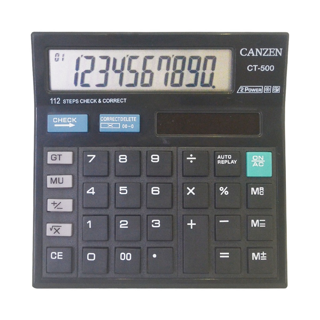 

CT-500 KALKULATOR CANZEN 10 DIGIT CALCULATOR DISPLAY CALCULATOR CT-500