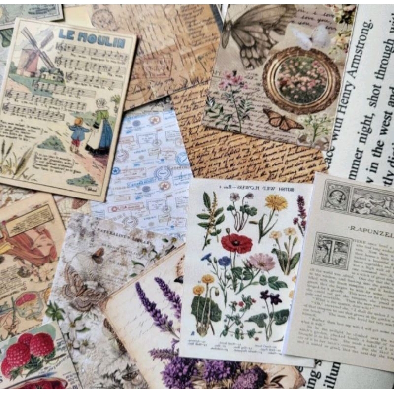 

Kertas Dekor Journaling (Isi 36 pcs) / Paper Deco / Kertas Vintage Aesthetic / Kertas Jurnal Aesthetic