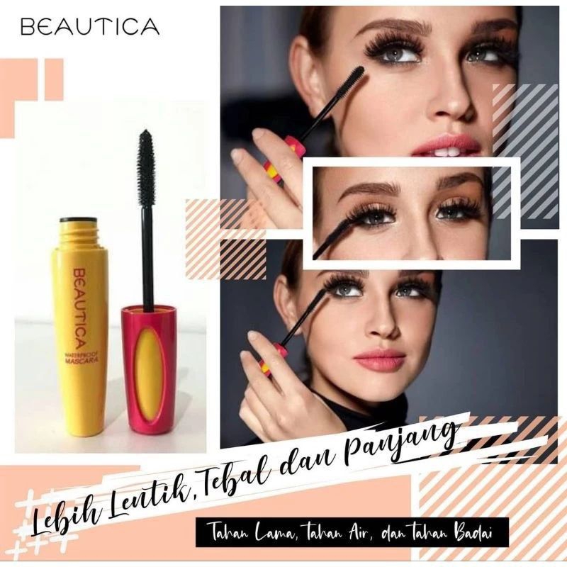 BEAUTICA WATERPROOF MASCARA LONG & VOLUME  A-B-6214 Kuning