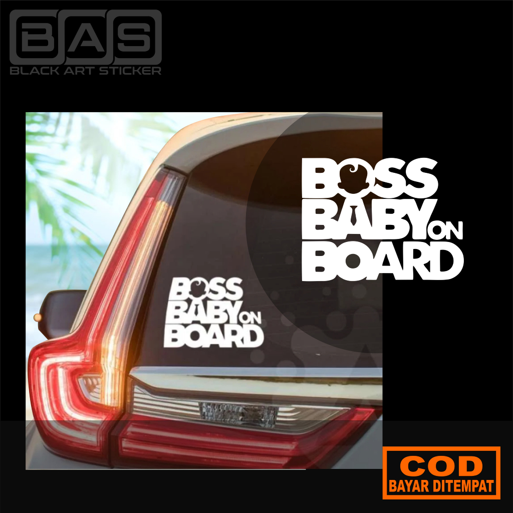 stiker kaca belakang sticker boss baby on board