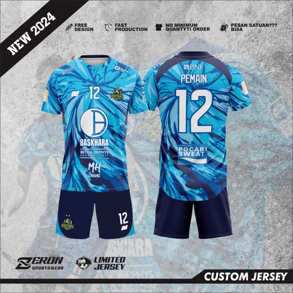 Jersey Bintang Timur Surabaya/New 2024, Free Nickname Full Printing