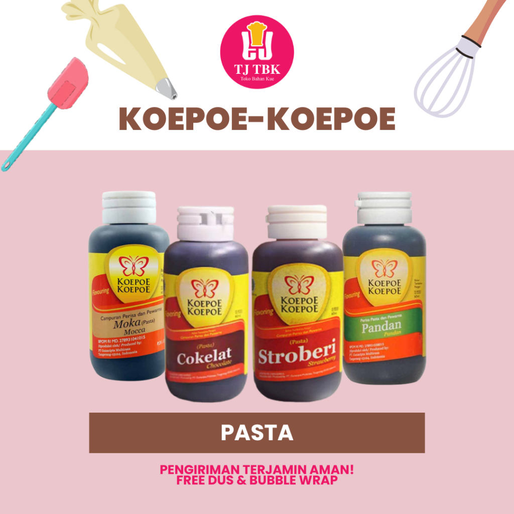 

Koepoe-koepoe Pasta 60ml (Tersedia rasa Cokelat, Pandan, Moka dan Stoberi)