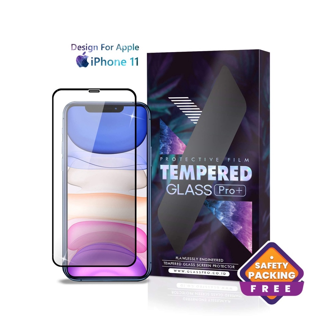 KODE O2F8 Glass Pro Tempered Glass iPhone 11 Full Cover  Premium Anti Gores screen protector not Anti Spy antispy case casing housing second Privacy glass matte iPhone Xr Full Screen  iPhone Series