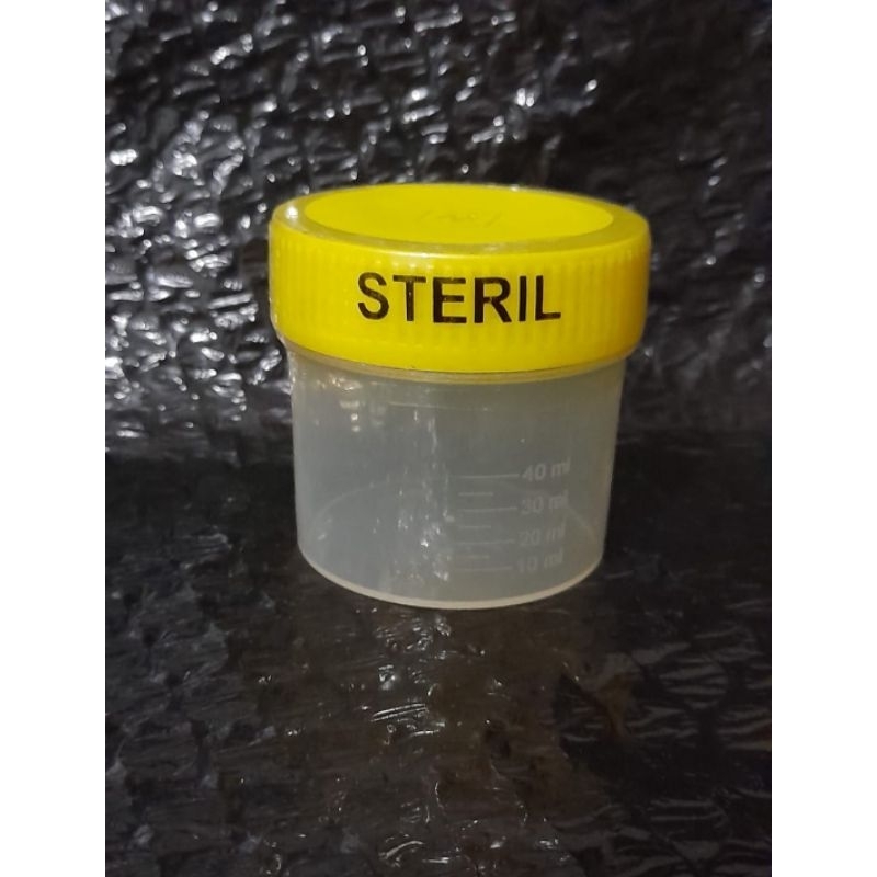 Pot Dahak Steril Tutup Kuning