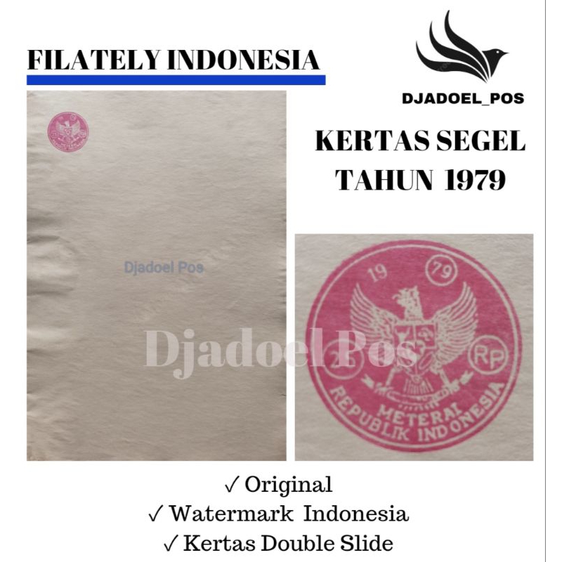 

KERTAS SEGEL TAHUN 1979 (Buy 4 Get 1) Double Asli