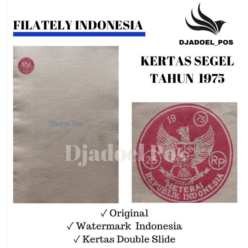 

KERTAS SEGEL TAHUN 1975 (Buy 4 Get 1 Free) Double Asli