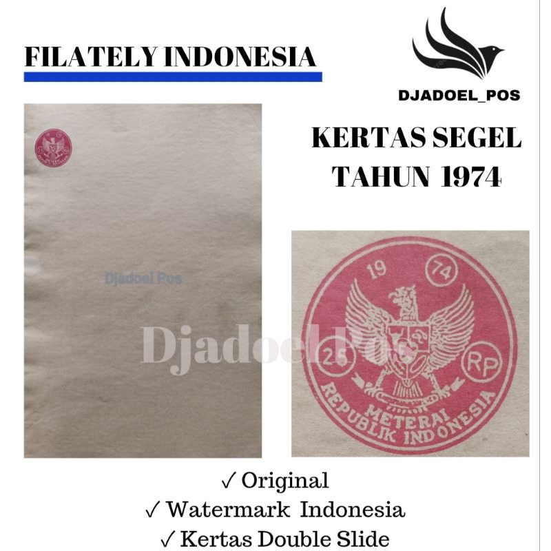 

KERTAS SEGEL TAHUN 1974 (Buy 4 Get 1 Free) Double Asli