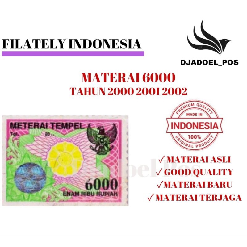 MATERAI 6000 TAHUN 2000 2001 2002