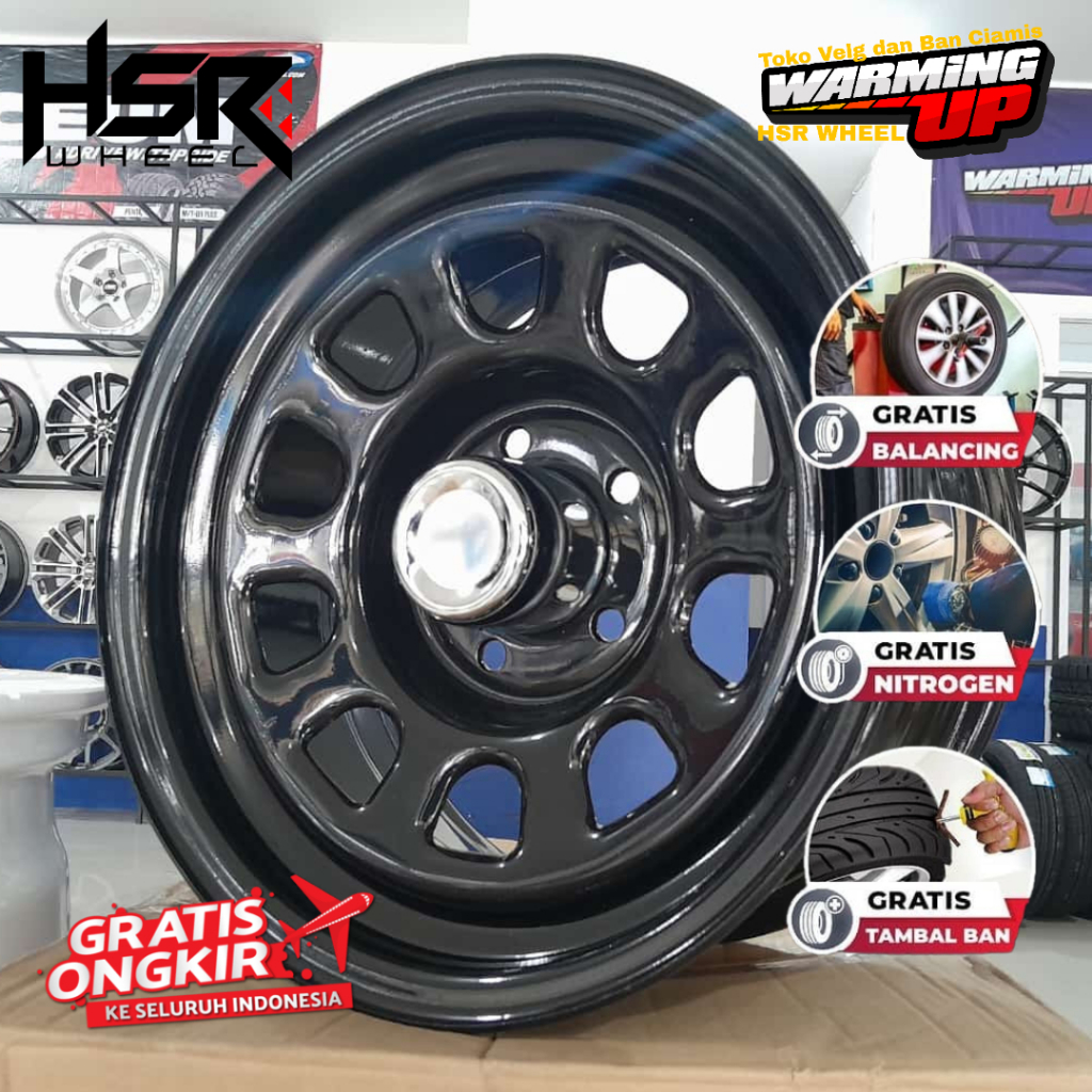 Velg Kaleng Besi Ring 15 APV Luxio L300 Rush Terios Baut 5x114,3 Mokupo Pelek HSR R15