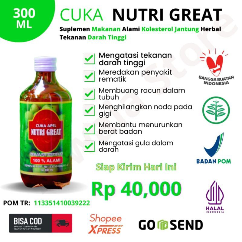 

Cuka Apel Nutri Great BPOM