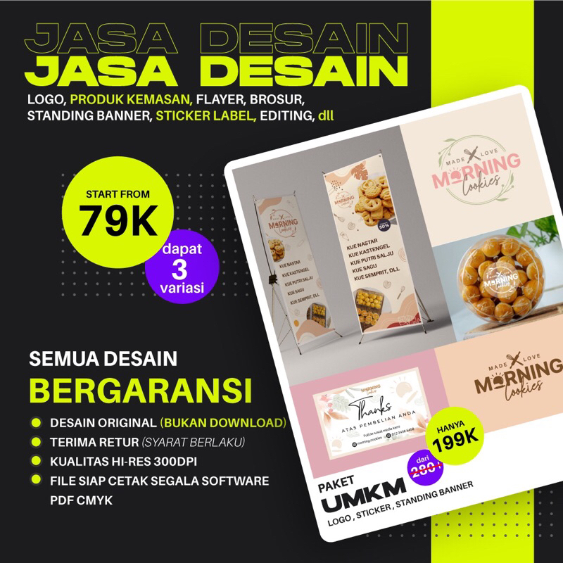 JASA DESAIN LOGO MURAH TERBAIK / DESAIN PRODUK KEMASAN / DESAIN STANDING BANER / DESAIN TEMPLATE / S