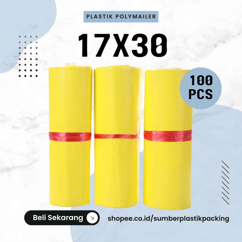 

Plastik Polymailer 17x30cm isi 100 Pcs | Plastik Packing Online Kaos Kaki/Dasi/Baju Bayi