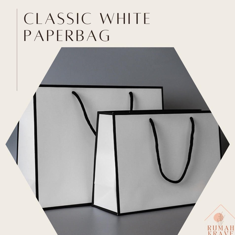 

Where Memories Meet Masterpieces Our Souvenirs RUMAH KRAVE Paperbag Hitam Putih Elegan Paper Bag Goodie Bag