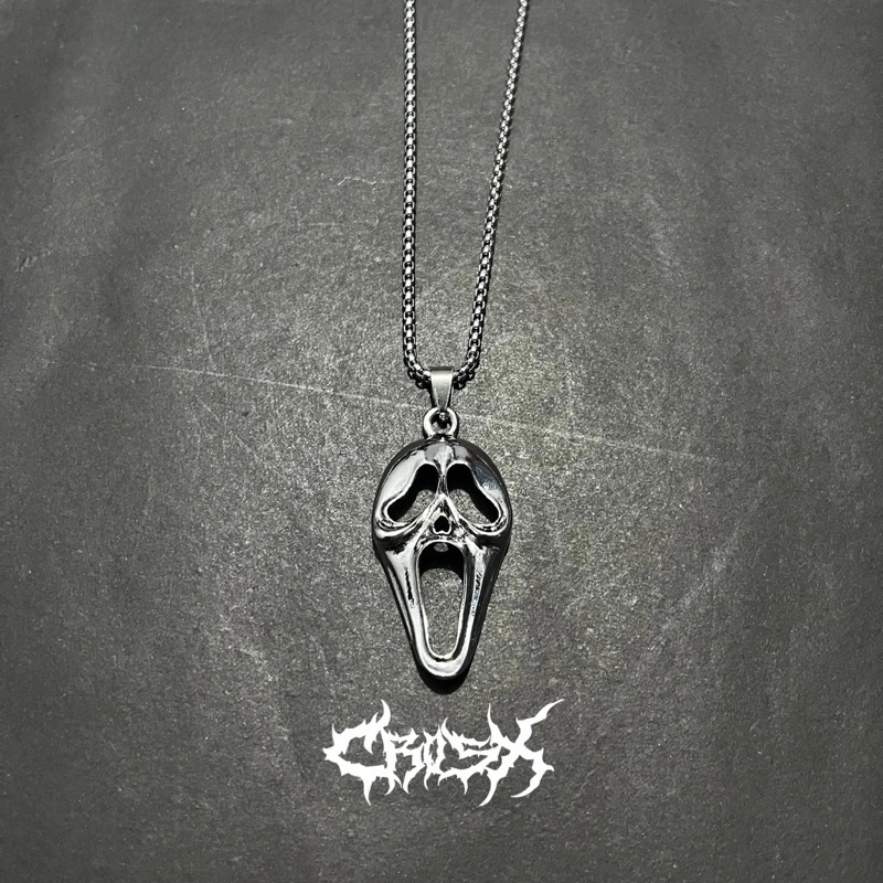 MASK NECKLACE / KALUNG TOPENG MASKER TENGKORAK SKULL NECKLACE / KALUNG CROSS SALIB KALUNG RANTAI HIP