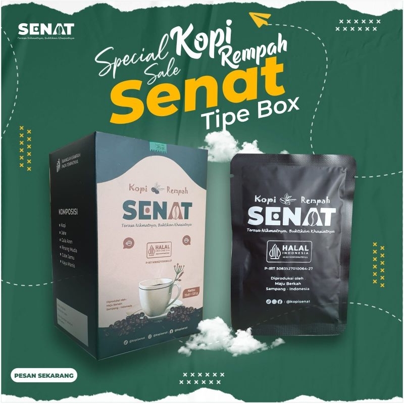 

Kopi Bubuk Rempah Senat Kopi Robusta Kopi Rempah Nusantara - 100% Original