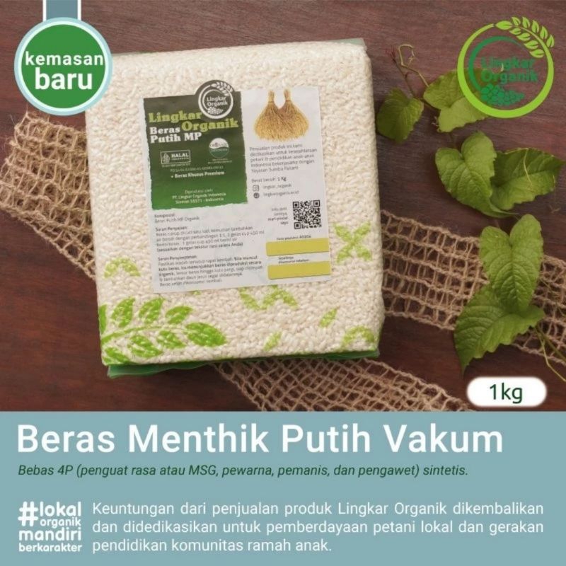 

[ 1kg ] Beras Menthik Putih - Beras Lingkar Organik - MPASI | Mentik | Vakum 1 Kg | Putih MP Organik
