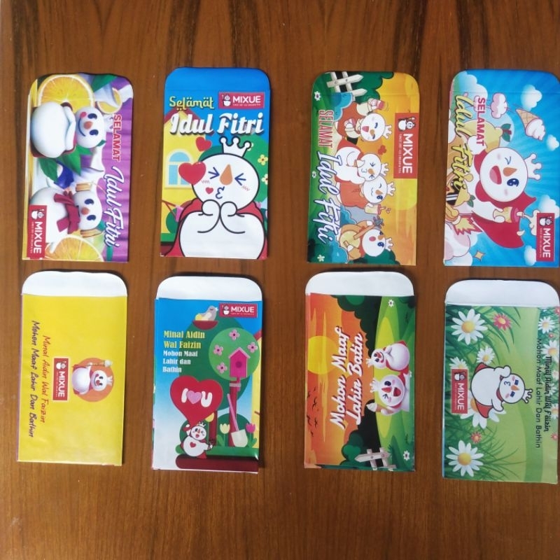 

(10pcs) Amplop Lebaran Idul Fitri / Angpau isi 10lembar Mixue