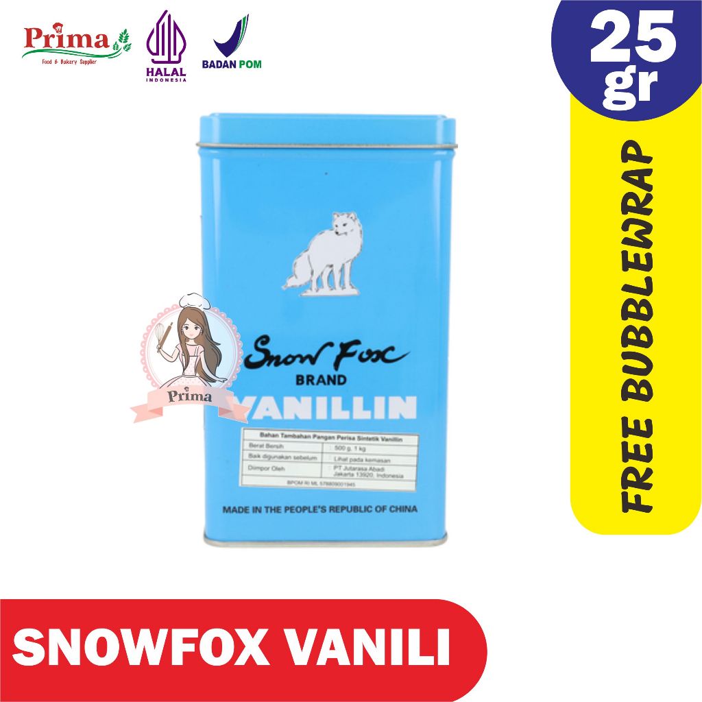 

Vanili bubuk - Snowfox (kemasan repack)
