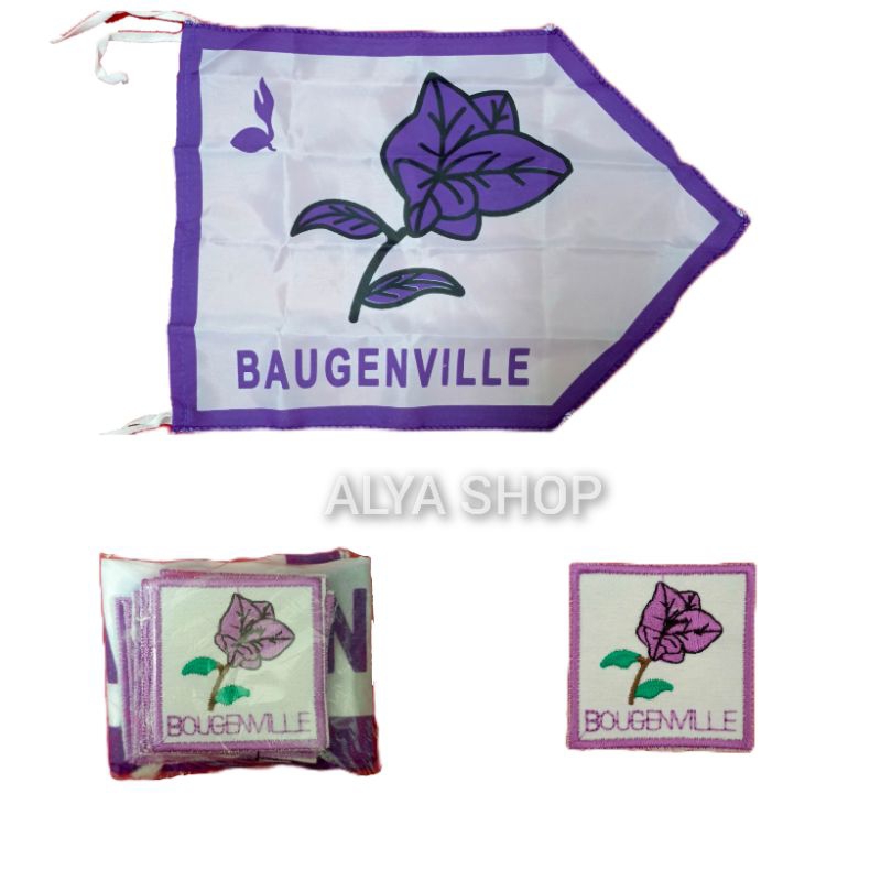 BET REGU BOUGENVILLE | Bet Tanda Regu Bunga | Tanda Regu Bordir Gambar Bunga | Badge Pramuka