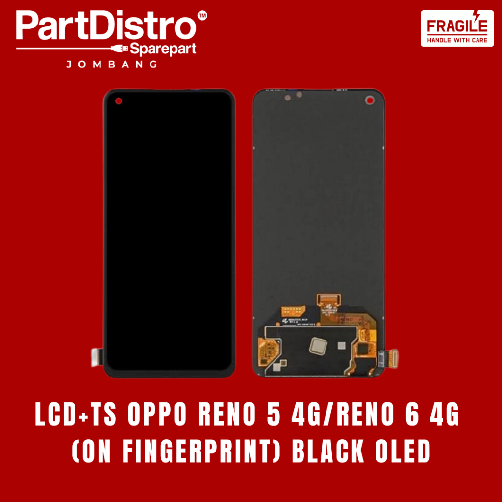 LCD+TS UNTUK RENO 5 4G DAN RENO 6 4G OLED (FINGERPRINT ON)