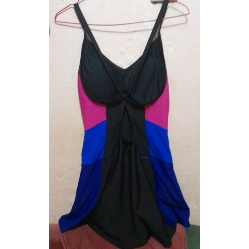 Swimsuit Baju Renang Dress Adidas Hitam Biru Pink