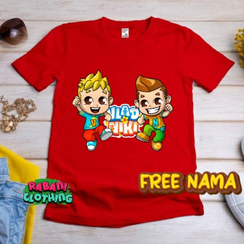 BAJU KAOS VLAD NIKI KAOS ANAK
