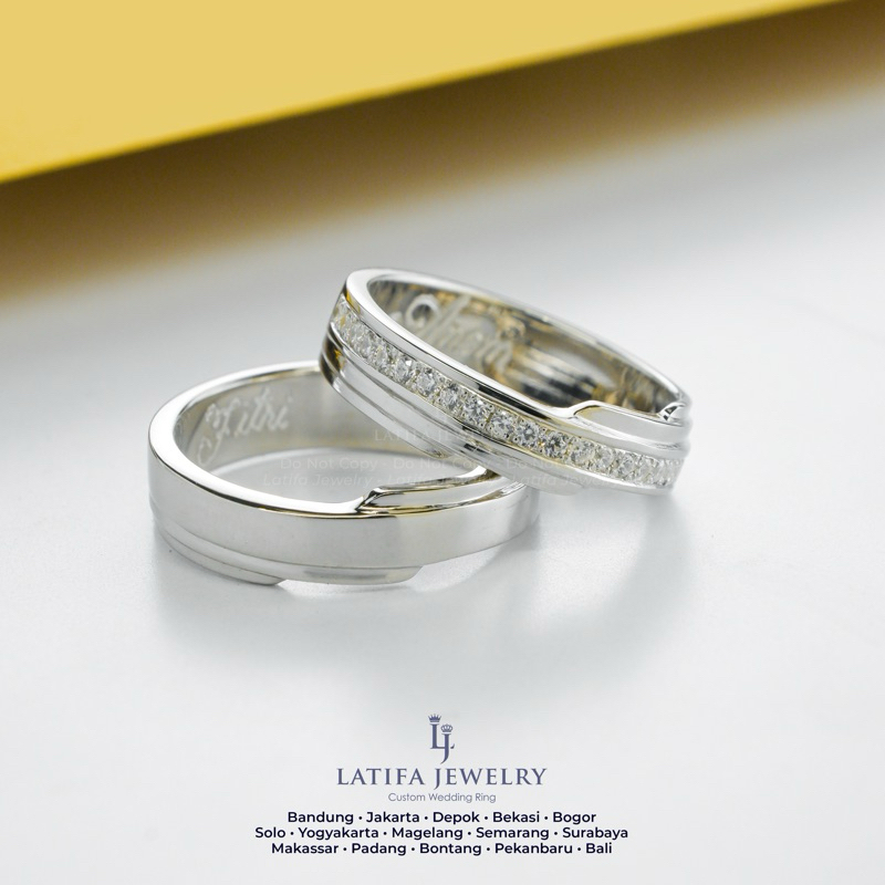CINCIN TUNANGAN COUPLE PLATINUM BERGARANSI GRATIS TULIS UKIR NAMA MODEL CUSTOM