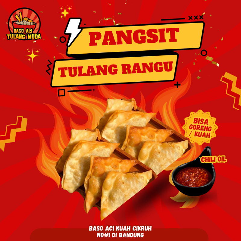 

Pangsit Tulang Rangu Goreng / Kuah