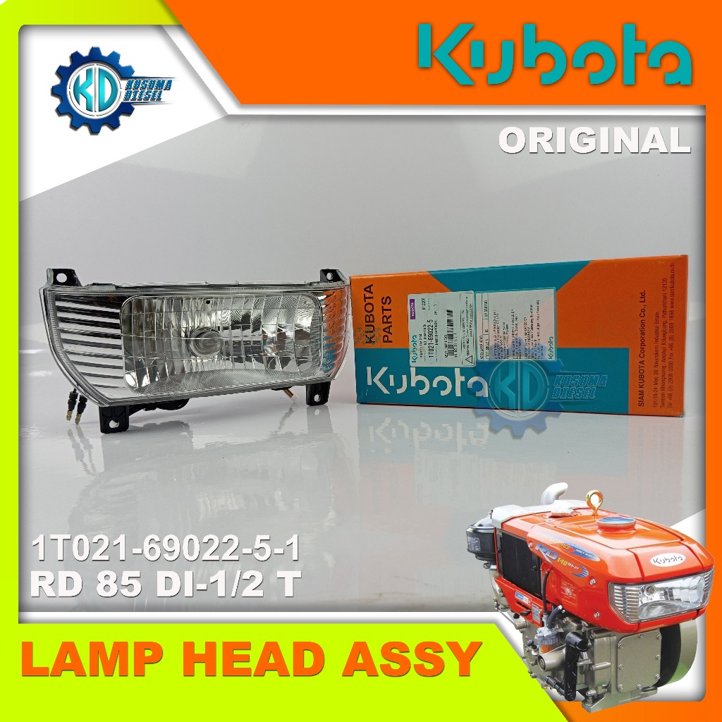 LAMP HEAD ASSY RD 85 DI -1/2 T - LAMPU KUBOTA 85 PK - T - ORIGINAL - SPAREPART KUBOTA TERMURAH - TER