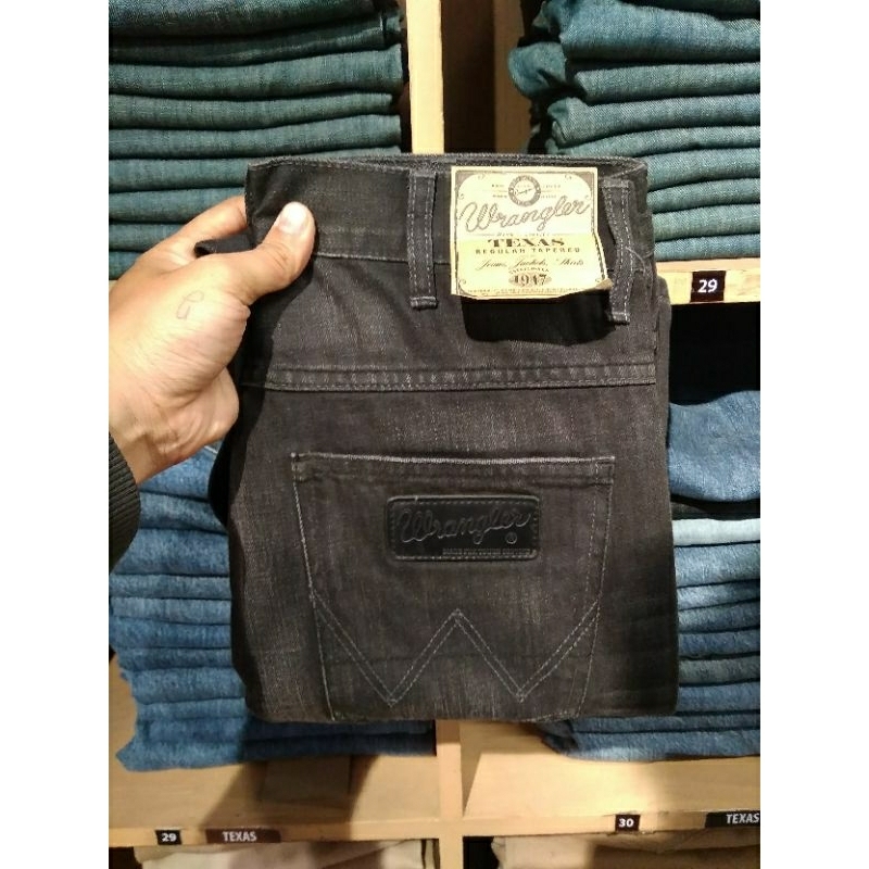 Celana Jeans Wrangler Texas B3P12 Black ORIGINAL
