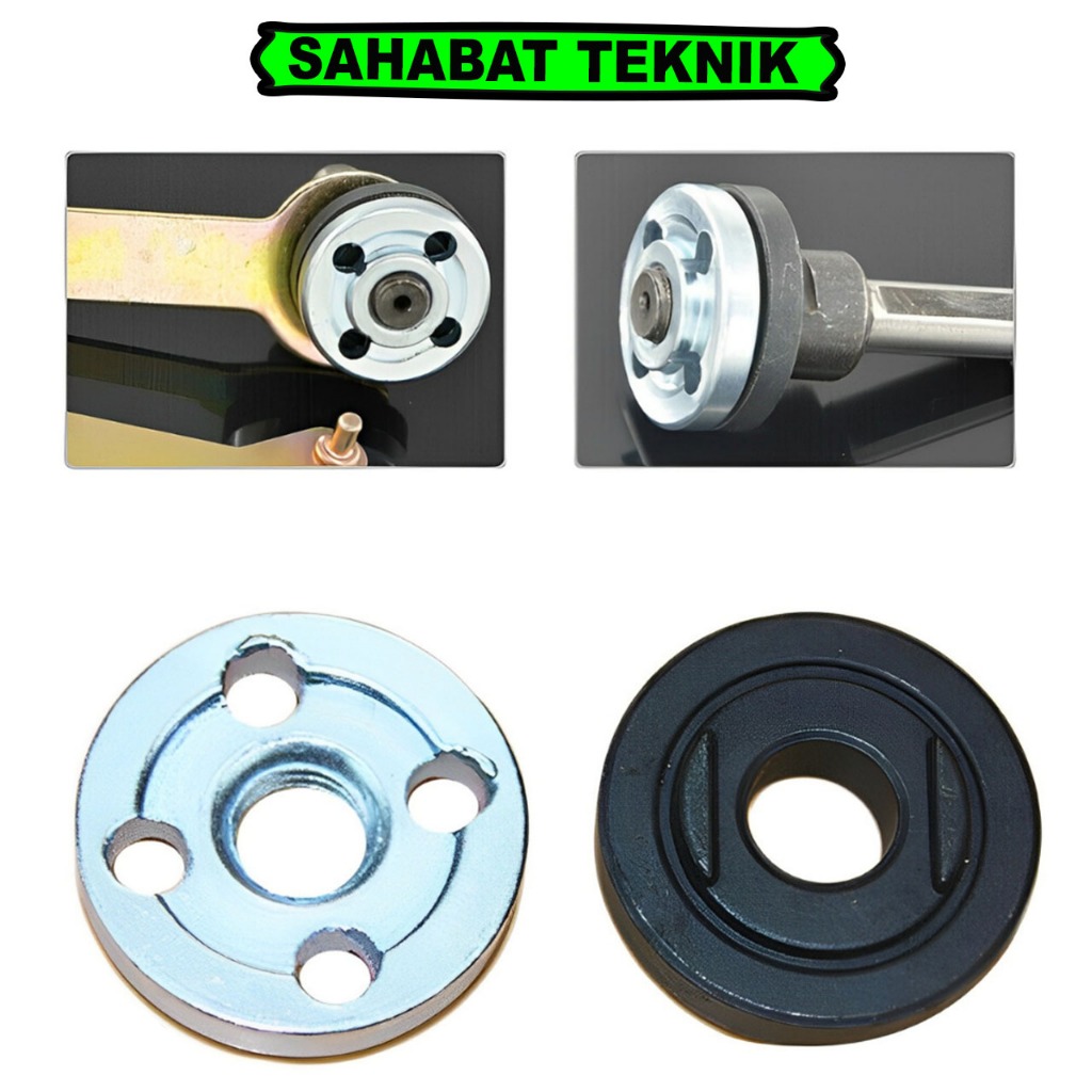 NRT-PRO Baut Mata Gerinda Tangan 4" Mur Flange Set Inner Outer Kunci Universal RYU