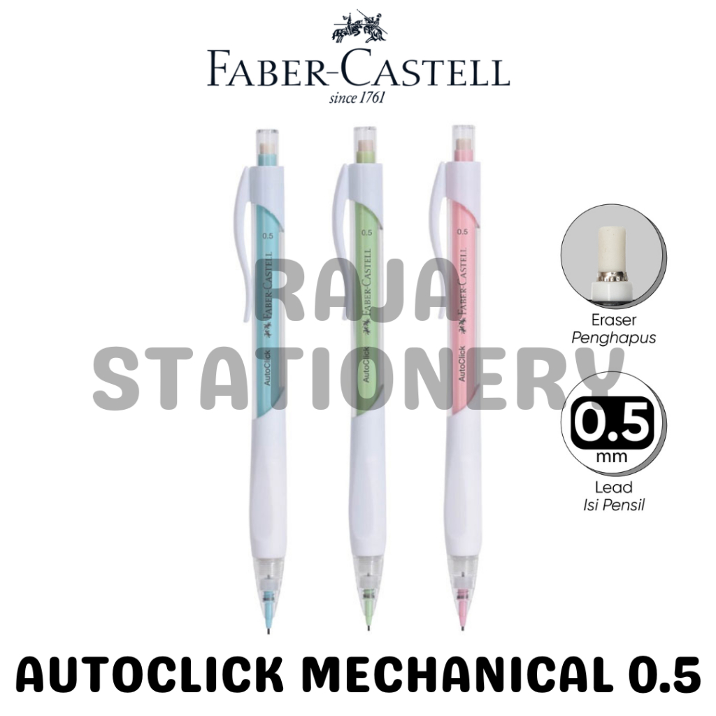 

Faber Castell Mechanical Pencil 0.5 AutoClick / Pensil Mekanik Faber