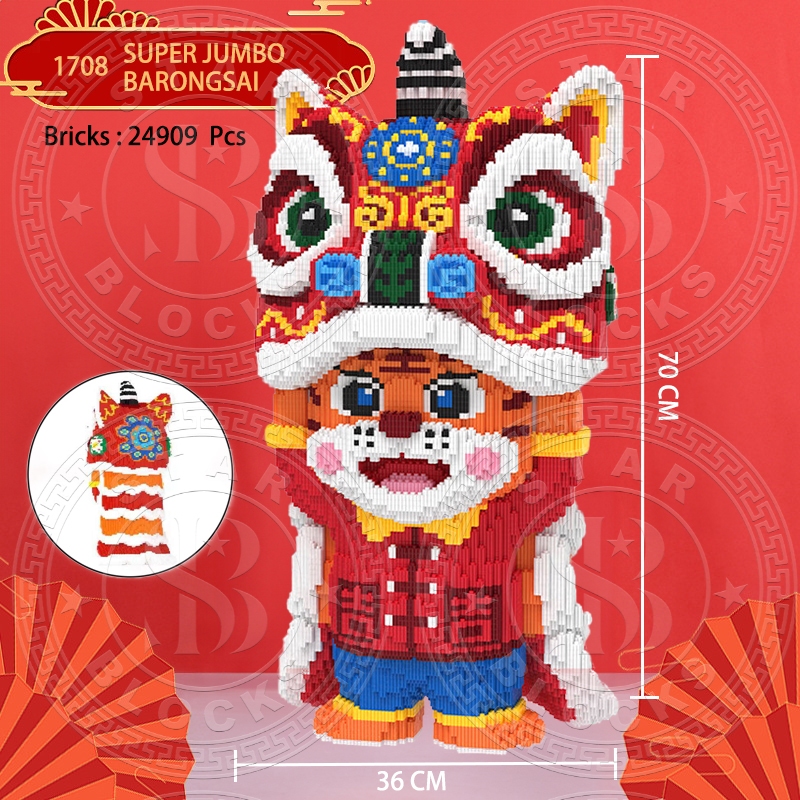 Nano Block Barongsai Panda  Jumbo | Starblocks