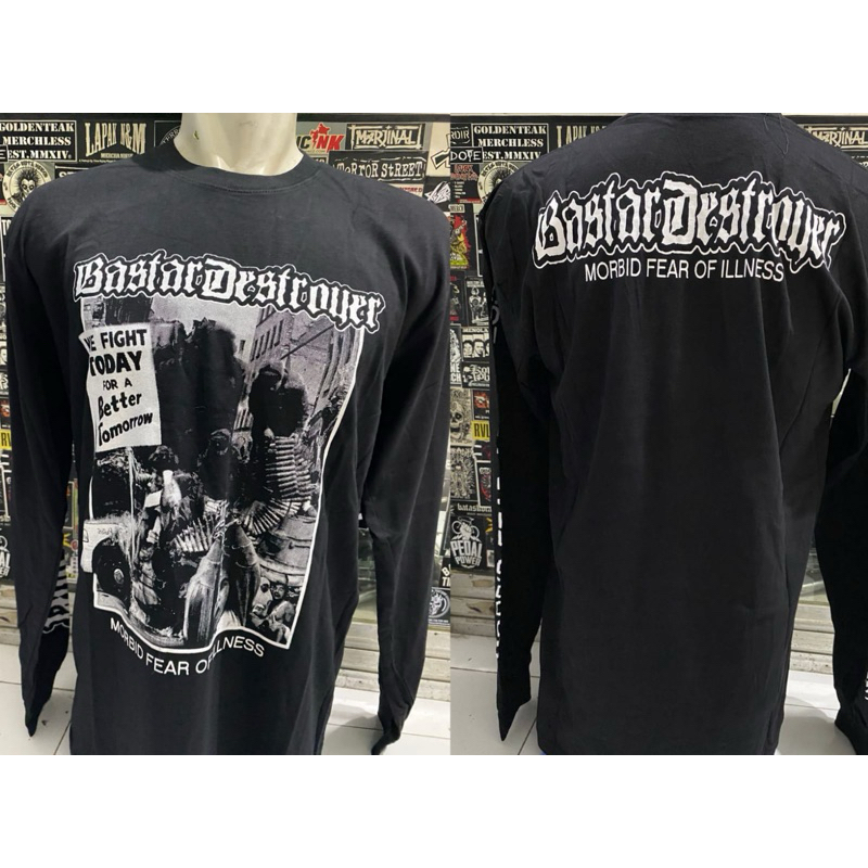 kaos punk BASTARD DESTROYER lengan panjang/longsleve